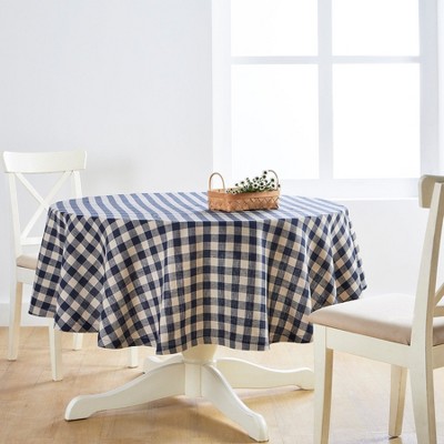 Solino Home Linen Round Tablecloth | Morgan Check