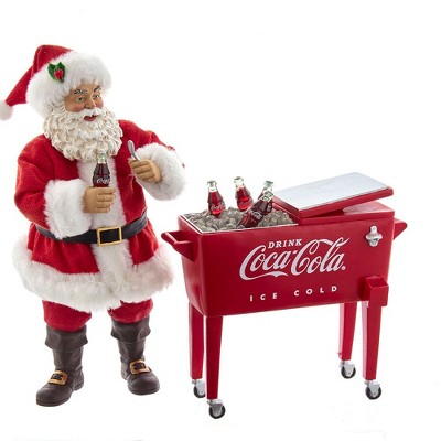 Kurt Adler Coke Santa With Table Cooler, 2 Piece Set : Target