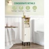 Bathroom Storage Cabinet Corner Floor Cabinet with Shelves Customized Door Opening White Brown Kitchen Living Toilet Paper - 4 of 4