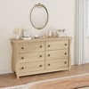 Wood 7-Drawer Dresser - Tall Boho Dresser with Curved Legs, Rattan Accents, and Freestanding Storage - 4 of 4