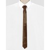 Allegra K Men's Skinny Ties Satin Solid Self-tied Necktie for Wedding Business - 2 of 4