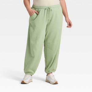 Women's Mid-Rise Barrel Leg Sweatpants - Universal Thread™ - 1 of 3