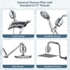 BRIGHT SHOWERS High Output Shower Filter for Hard Water, Removes Chlorine & Fluoride, Universal Multi-Stage Softener, Chrome - 4 of 4