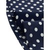 Allegra K Women's Polka Dots Flat Collar Contrast Tie Neck Short Sleeve Blouses - 4 of 4