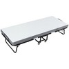 HOMCOM Folding Bed with 4" Mattress, Portable Foldable Guest Bed with Sturdy Metal Frame and Wheels, White - 4 of 4
