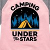Girls' - Instant Message - Camping Under The Stars Shirt Tail Raglan Graphic T-shirt - 2 of 4