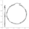 Black Bow Jewelry 2.5mm SterlInchg Silver, Twisted Round HoopEarrings, 45mm (1 3/4 Inch) - 4 of 4