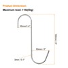 Unique Bargains 304 Stainless Steel S-shaped Butcher Hook Meat Hooks and Hangers - 2 of 4