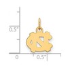 Black Bow Jewelry 14k Yellow Gold North Carolina Tar Heels NCAA Extra Small Pendant - 2 of 3