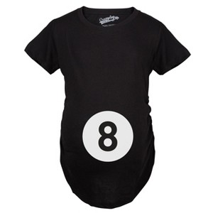 Maternity Eight Ball Funny Baby Announcement Shirt Belly Bump Cute Pregnancy Tee - Crazy Dog Maternity T Shirt - 1 of 4