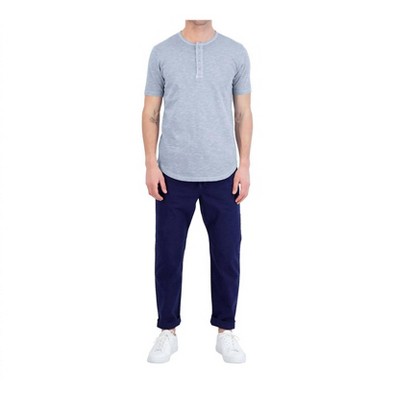 Men's Sun-Faded Slub Scallop Henley Shirt - Goodlife