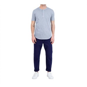 Men's Sun-Faded Slub Scallop Henley Shirt - Goodlife - 1 of 4