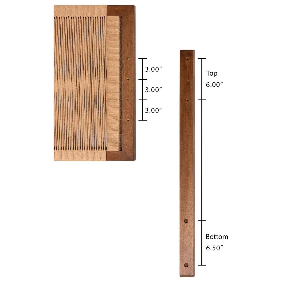 bali & pari Holitz Natural Rope Woven King Headboard Walnut Brown/Light Brown - thumbnail 8