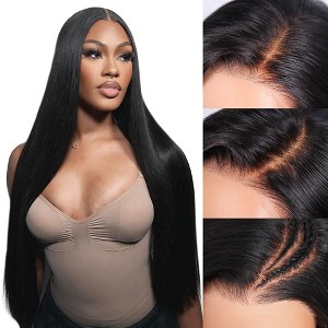 Jessie's Wig 26 Inch Straight Glueless Wig 6x5 Pre Cut Lace Natural Black 1 Pc/Pack - 1 of 4