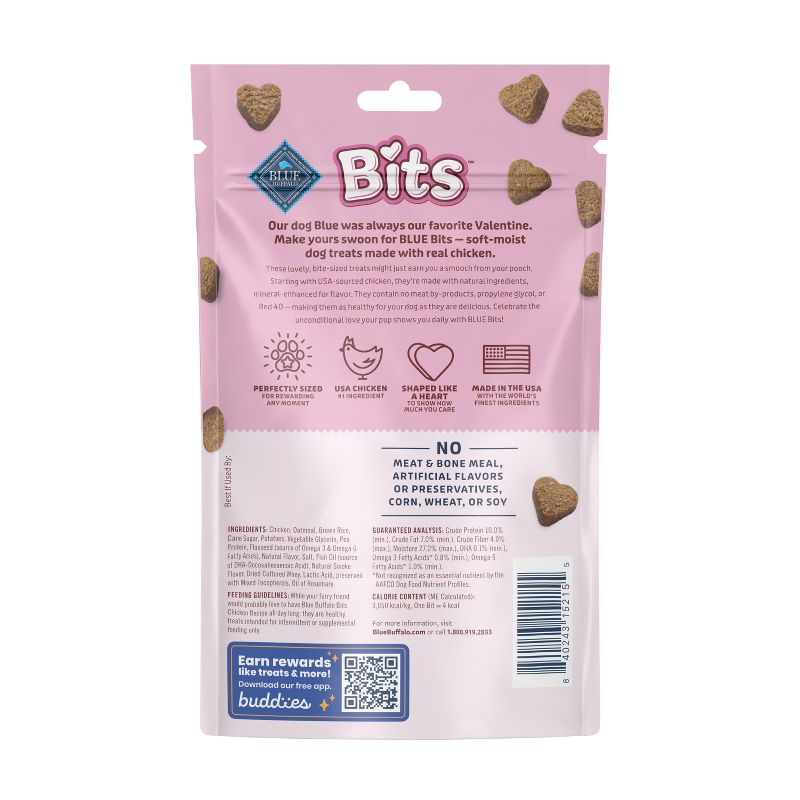 Blue Buffalo Valentine Bites All Ages Training Dog Treats with Chicken Flavor - 4.5oz, 2 of 9