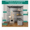 Cat Cage Indoor Large With Hammock 4 Tier Outdoor Cat Enclosure Catio Metal Kennels For 1-3 Cats DIY Detachable Pet Playpen - 4 of 4