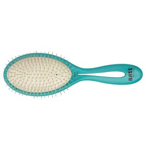 Bass Pet Brushes BIO-FLEX Alloy Pin Pet Brush with Patented Natural Plant Handle Oval Shape Teal - 1 of 4