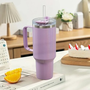 Hyleory Stylish 40oz Stainless Steel Water Tumbler with Leak-Proof Lid & Straw - Your Hydration Hero - 1 of 4