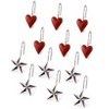 The Lakeside Collection Sweet Home Americana Bathroom Collection - Set of 12 Shower Hooks - 3 of 4