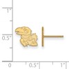 Black Bow Jewelry 14k Yellow Gold Plated Sterling Silver Kansas Jayhawks NCAA Post Earrings - 2 of 3