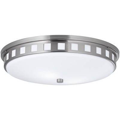 Gerramonde 18" Wide Brushed Nickel Round Ceiling Light