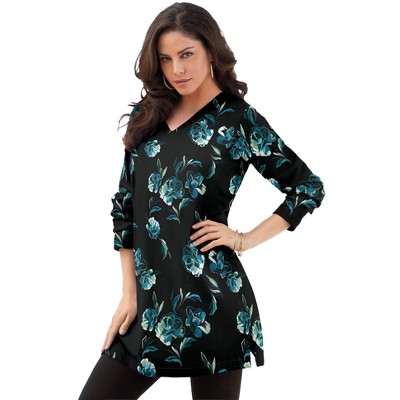 Roaman's Ultimate Long Sleeve V Neck Tunic