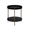 Munora 2-Piece Modern 2-Tier Round Coffee Table Set, Easy Assembly Nesting Tables for Living Room, End Side Tables for Bedroom Office, Black MDF - 4 of 4