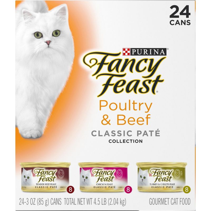 Purina Fancy Feast Classic Paté Gourmet Wet Cat Food Poultry Chicken, Turkey & Beef Collection - 3oz, 5 of 9