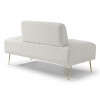 56" Width End of Bed Bench,Velvet Fabric Upholstered 2 Seater Sofa Couch Entryway Ottoman Bench,Fuzzy Sofa Stool Footrest,Window Bench-Cuddlewood - 4 of 4