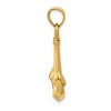 Black Bow Jewelry 14k Yellow Gold 3D Anchor Pendant - 2 of 4
