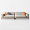 Luck Live Mid-Century Modern sofas 111.81in Cotton sofa suitable for living room, with 3 pillows/Gray&Removable Slipcover - 2 of 4