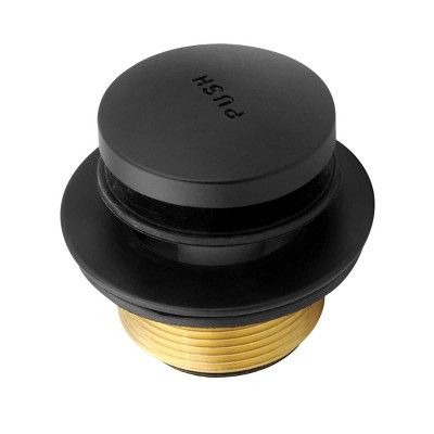 Universal Gold and Black Brass Bathtub Drain Kit with Overflow Plate