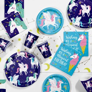Creative Converting Unicorn Galaxy Birthday Party Supplies Kit 57ct - 1 of 4