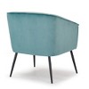 Adore Decor Rani Accent Chair Teal Velvet: Upholstered Modern Club Chair with Metal Legs, Polyester - 3 of 4