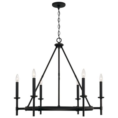 Capital Lighting Ogden 6 - Light Chandelier in  Brushed Black Iron