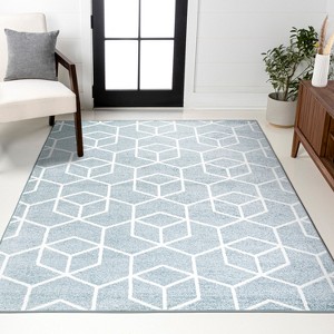 Tumbling Blocks Modern Geometric Area Rug - JONATHAN Y - 1 of 4