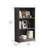 MAYEERTY 3-Shelf Adjustable Freestanding Wood Bookshelf - For Home Office (Gray) - 4 of 4