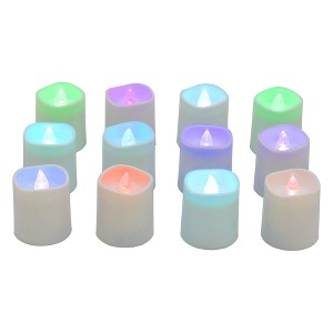 LumaBase Battery-Operated LED Votive Candles - Set of 12 - 1 of 4