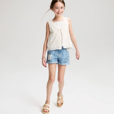 Детские Cat & Jack Girls' Smocked Peplum Tank Top - Cat & Jack™ White M — фото 3