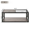 NicBex Industrial 3-Tier End Table with Drawer, Tempered Glass & Metal Frame Side Table, Modern Nightstand for Bedroom, Living Room Small Table - 4 of 4