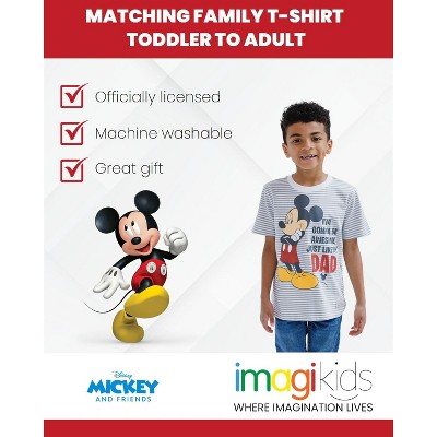 Disney Mickey Mouse Little Boys Matching Family T-Shirt I'm Gonna Be Awesome Just Like My Dad 7-8 — фото 3