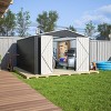 Metal Backyard Storage Shed with Lockable Doors,Outdoor Utility Garden Storage Shed with Ventilation,Weatherproof Metal Tool Shed-Coolbibila - 2 of 4
