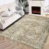 Vintage Area Rugs for Living Room, Washable Carpet Indoor Non Slip Large Area Rugs, Soft Low Pile Rug Foldable Floor Rug - 2 of 4