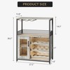 3-Tier Wine Bar Cabinet with Detachable Wine Rack and Drawer - 3 of 4