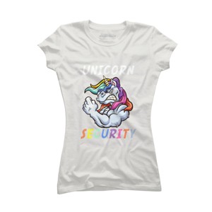 Junior's Design By Humans Halloween Dad Mom Daughter Adult Costume - Unicorn Security By MINHMINH T-Shirt - 1 of 3