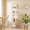 1-Box Iron + MDF Arched Semi-Circle Bookshelf - Decorative Bookshelf, Compact Bookshelf, Modern Bookshelf - 3 of 4
