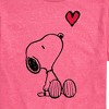 Men's - Peanuts - Snoopy with Red Heart Short Sleeve Graphic T-Shirt - 2 of 4