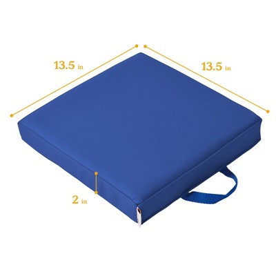 Assorted Color Soft Foam Square Floor Cushions with Handles, 6-Piece Set