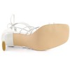 Allegra K Women's Square Toe Lace Up Strappy Chunky High Heels Sandals - 4 of 4