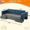 8-Piece Kids Modular Play Couch, Convertible Toddler Sofa Set with Removable Covers for Playroom or Nursery - 2 of 4